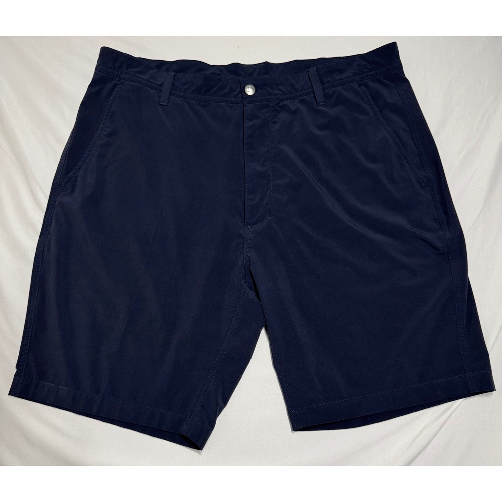 FootJoy Mens Performance Golf Shorts Black Size 36 Stretch FJ Logo Preppy